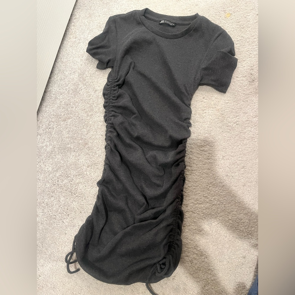 Zara Black Ruched Shirt